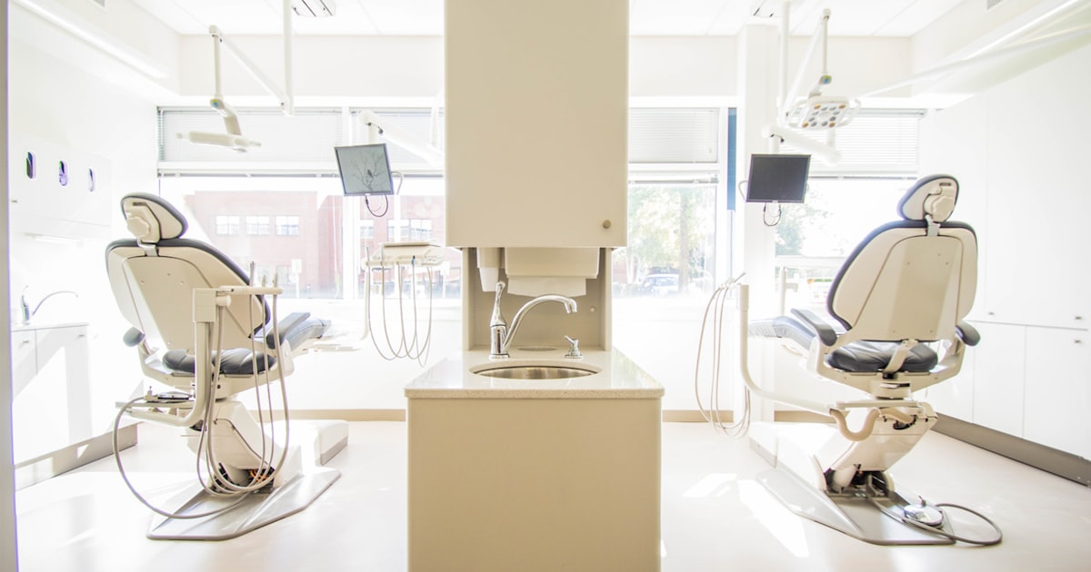 Patient relaxing in a modern dental chair with calming environment